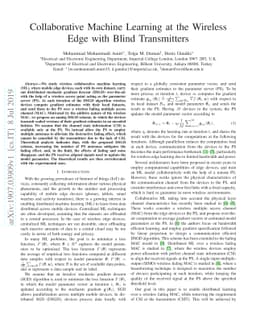 Collaborative Machine Learning at the Wireless Edge with Blind
  Transmitters