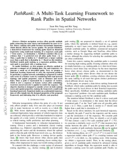 PathRank: A Multi-Task Learning Framework to Rank Paths in Spatial
  Networks