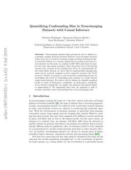 Quantifying Confounding Bias in Neuroimaging Datasets with Causal
  Inference