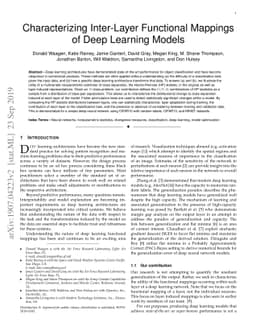 Characterizing Inter-Layer Functional Mappings of Deep Learning Models