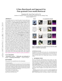 A New Benchmark and Approach for Fine-grained Cross-media Retrieval