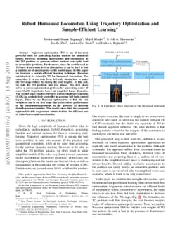 Robust Humanoid Locomotion Using Trajectory Optimization and
  Sample-Efficient Learning