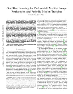 One Shot Learning for Deformable Medical Image Registration and Periodic
  Motion Tracking