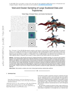 Void-and-Cluster Sampling of Large Scattered Data and Trajectories