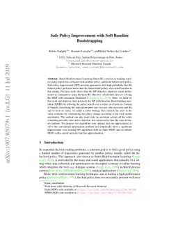Safe Policy Improvement with Soft Baseline Bootstrapping