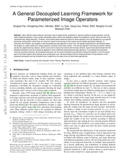 A General Decoupled Learning Framework for Parameterized Image Operators