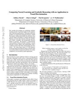 Composing Neural Learning and Symbolic Reasoning with an Application to
  Visual Discrimination