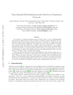 Time-optimal self-stabilizing leader election in population protocols