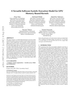 A Versatile Software Systolic Execution Model for GPU Memory-Bound
  Kernels