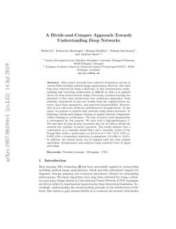 A Divide-and-Conquer Approach towards Understanding Deep Networks