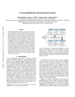 Lexical Simplification with Pretrained Encoders