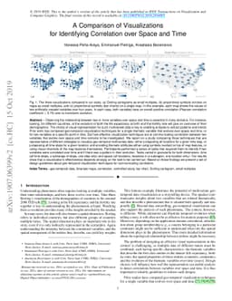 A Comparison of Visualizations for Identifying Correlation over Space
  and Time