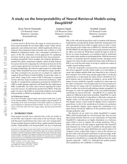 A study on the Interpretability of Neural Retrieval Models using
  DeepSHAP