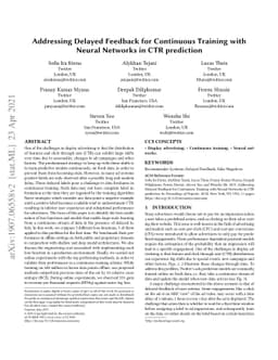Addressing Delayed Feedback for Continuous Training with Neural Networks
  in CTR prediction