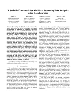A Scalable Framework for Multilevel Streaming Data Analytics using Deep
  Learning