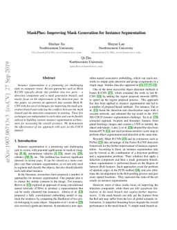 MaskPlus: Improving Mask Generation for Instance Segmentation