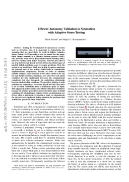 Efficient Autonomy Validation in Simulation with Adaptive Stress Testing