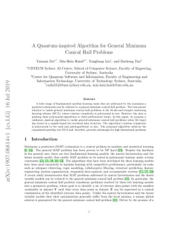 A Quantum-inspired Algorithm for General Minimum Conical Hull Problems