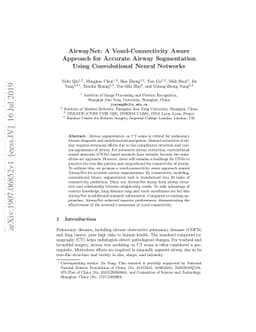 AirwayNet: A Voxel-Connectivity Aware Approach for Accurate Airway
  Segmentation Using Convolutional Neural Networks