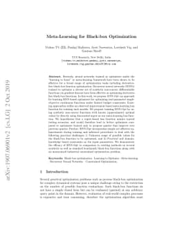 Meta-Learning for Black-box Optimization