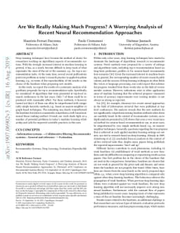 Are We Really Making Much Progress? A Worrying Analysis of Recent Neural
  Recommendation Approaches