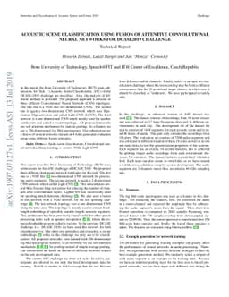 Acoustic Scene Classification Using Fusion of Attentive Convolutional
  Neural Networks for DCASE2019 Challenge