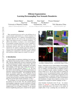 Efficient Segmentation: Learning Downsampling Near Semantic Boundaries