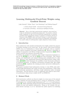 Learning Multimodal Fixed-Point Weights using Gradient Descent