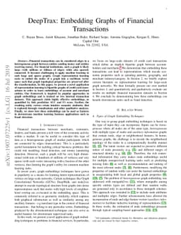 DeepTrax: Embedding Graphs of Financial Transactions