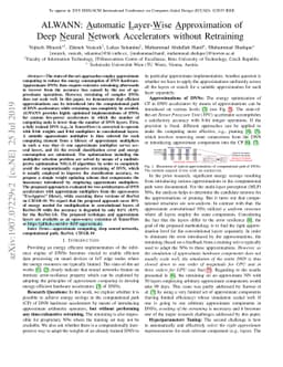ALWANN: Automatic Layer-Wise Approximation of Deep Neural Network
  Accelerators without Retraining