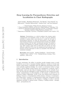 Deep Learning for Pneumothorax Detection and Localization in Chest
  Radiographs