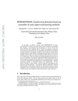 HODGEPODGE: Sound event detection based on ensemble of semi-supervised
  learning methods