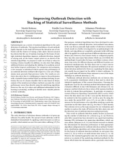 Improving Outbreak Detection with Stacking of Statistical Surveillance
  Methods