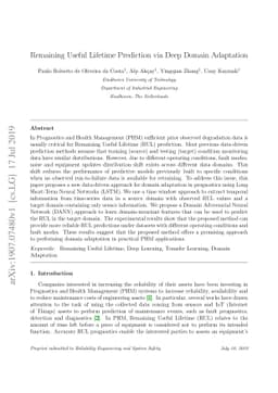 Remaining Useful Lifetime Prediction via Deep Domain Adaptation