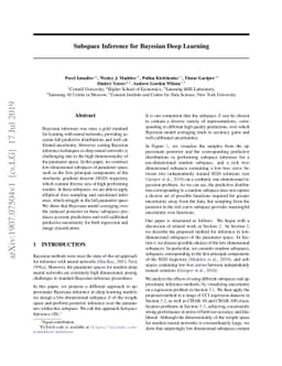 Subspace Inference for Bayesian Deep Learning