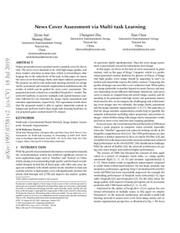 News Cover Assessment via Multi-task Learning