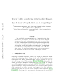 Truck Traffic Monitoring with Satellite Images