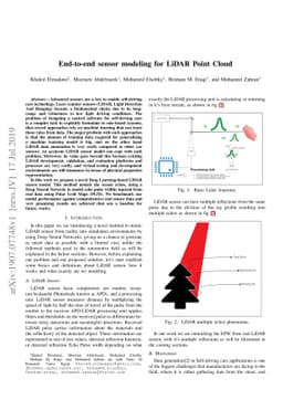 End-to-end sensor modeling for LiDAR Point Cloud