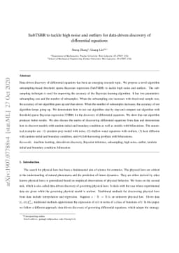 SubTSBR to tackle high noise and outliers for data-driven discovery of
  differential equations