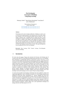 Post-Earthquake Assessment of Buildings Using Deep Learning