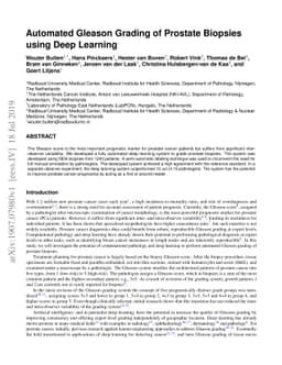 Automated Gleason Grading of Prostate Biopsies using Deep Learning