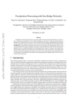 Precipitation Nowcasting with Star-Bridge Networks
