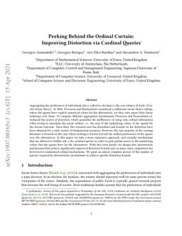 Peeking Behind the Ordinal Curtain: Improving Distortion via Cardinal
  Queries