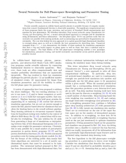 Neural Networks for Full Phase-space Reweighting and Parameter Tuning