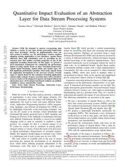 Quantitative Impact Evaluation of an Abstraction Layer for Data Stream
  Processing Systems