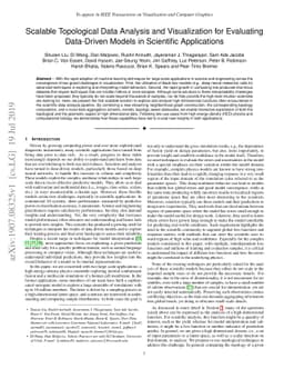 Scalable Topological Data Analysis and Visualization for Evaluating
  Data-Driven Models in Scientific Applications