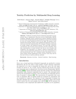 Toxicity Prediction by Multimodal Deep Learning