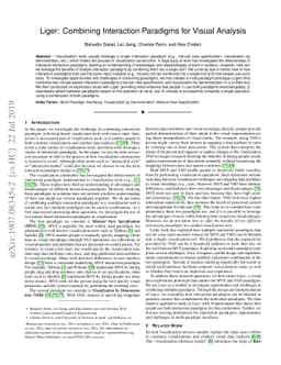 Liger: Combining Interaction Paradigms for Visual Analysis