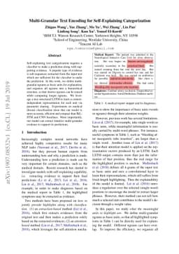Multi-Granular Text Encoding for Self-Explaining Categorization