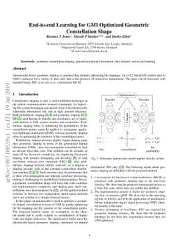 End-to-end Learning for GMI Optimized Geometric Constellation Shape